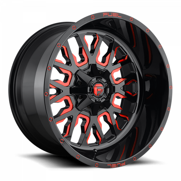 Felga aluminiowa D612 Stroke Gloss Black/Red Tinted Clear Fuel