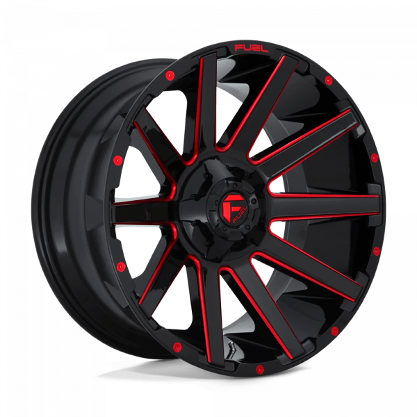 Felga aluminiowa D643 Contra Gloss Black RED Tinted Clear Fuel