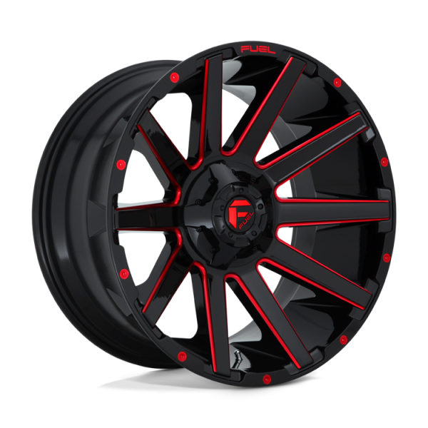 Felga aluminiowa D643 Contra Gloss Black RED Tinted Clear Fuel