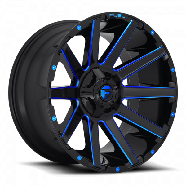 Felga aluminiowa D644 Contra Gloss Black/Blue Tinted Clear Fuel