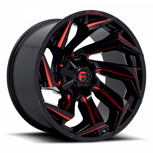 Felga aluminiowa D755 Reaction Gloss Black Milled W/ RED Tint Fuel