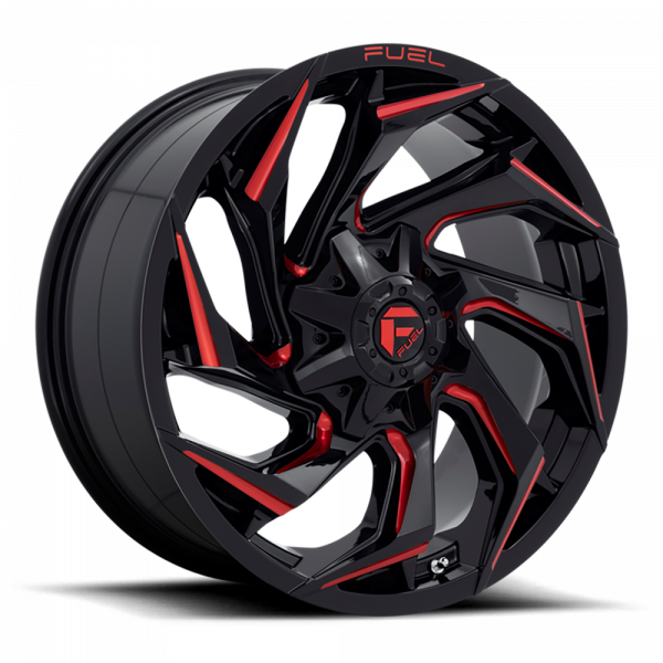 Felga aluminiowa D755 Reaction Gloss Black Milled W/ RED Tint Fuel