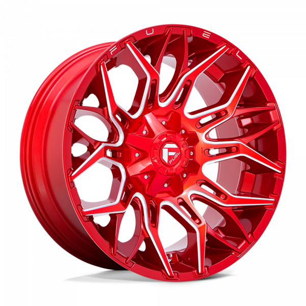 Felga aluminiowa D771 Twitch Candy RED Milled Fuel