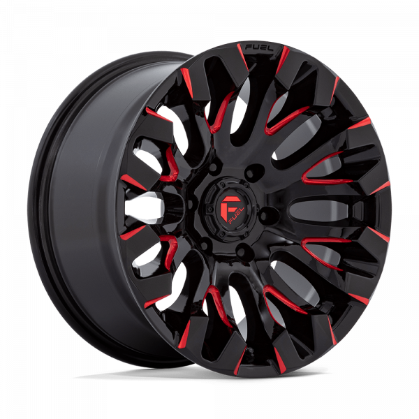 Felga aluminiowa D829 Quake Gloss Black Milled RED Tint Fuel