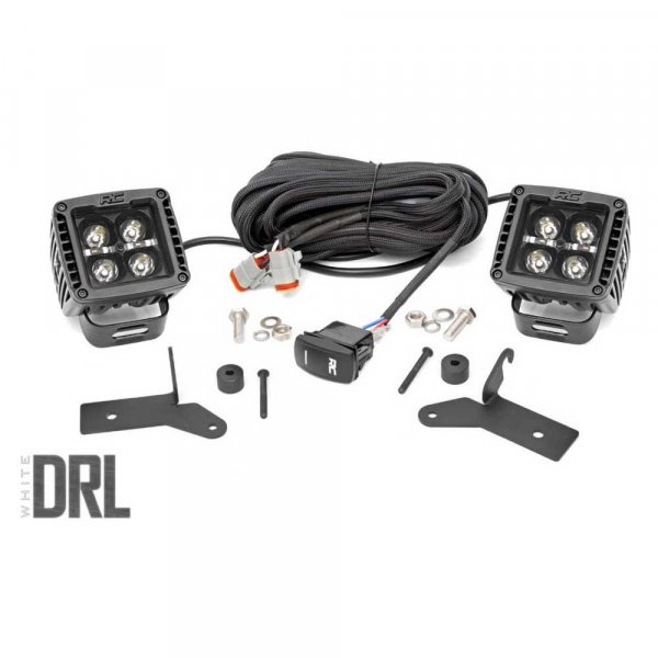 Lampy LED 2″ kwadratowe white DRL Rough Country Black Series