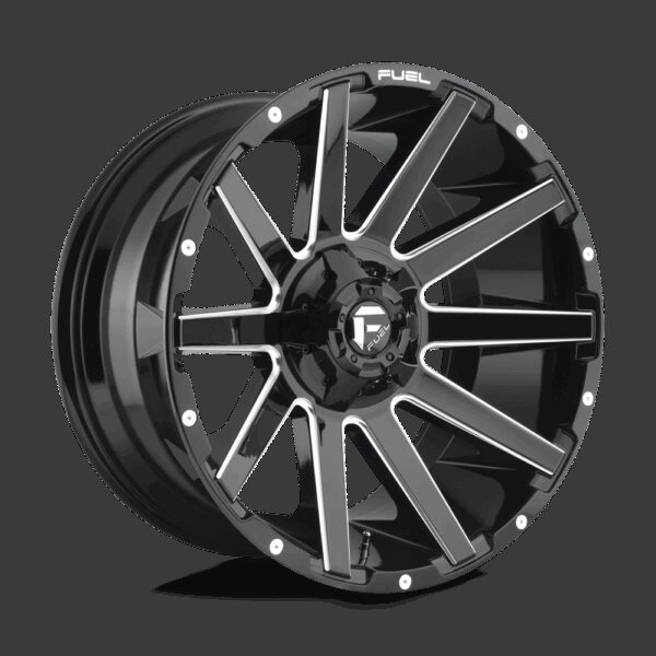 Felga aluminiowa D615 CONTRA Gloss Black Milled FUEL