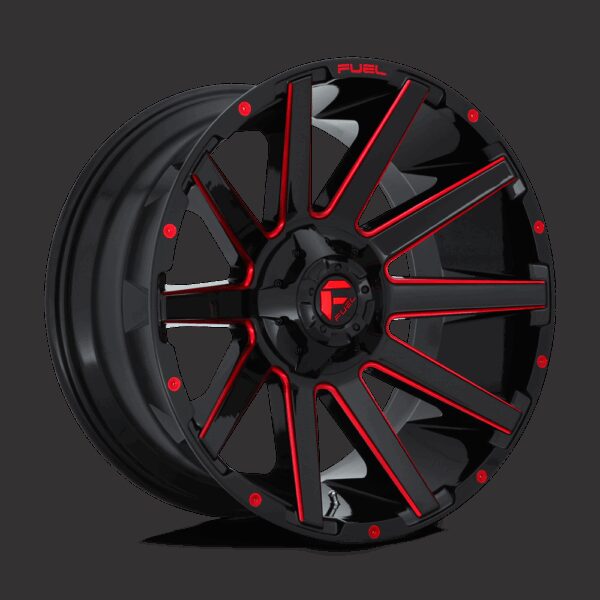 Felga aluminiowa D643 CONTRA Gloss Black Red Tinted Clear FUEL