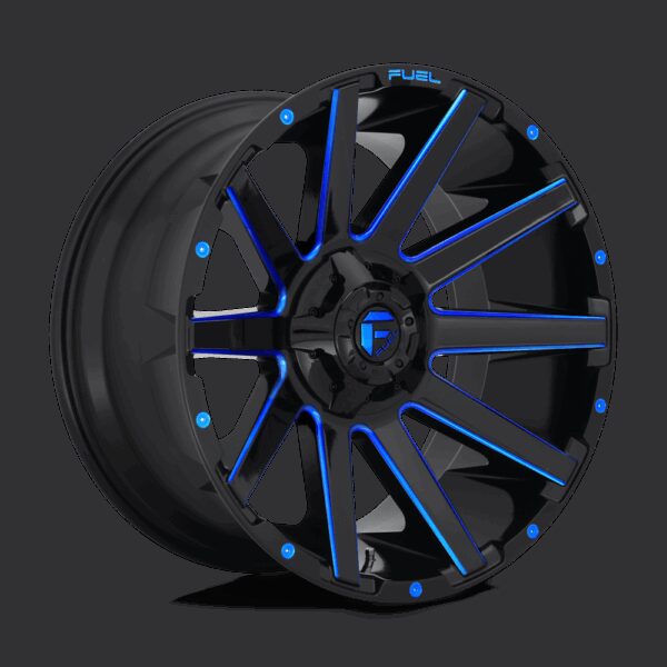Felga aluminiowa D644 Contra Gloss Black Blue Tinted Clear Fuel