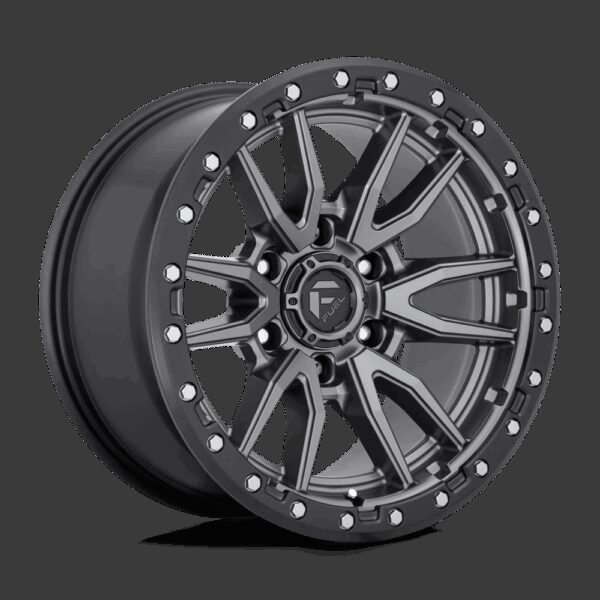 Felga aluminiowa D680 Rebel Matte GUN Metal Black Bead Ring Fuel
