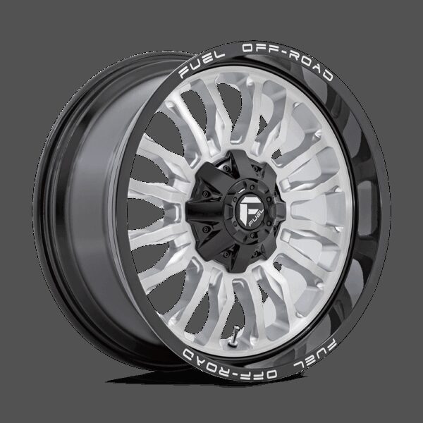 Felga aluminiowa D798 ARC Silver Brushed Face W/ Milled Black Lip FUEL