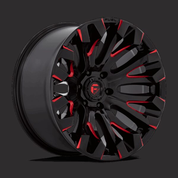 Felga aluminiowa D829 QUAKE Gloss Black Milled Red Tint FUEL