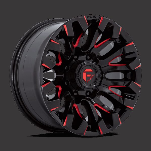 Felga aluminiowa D829 QUAKE Gloss Black Milled Red Tint FUEL