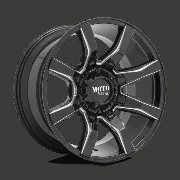 Felga aluminiowa MO804 SPIDER Gloss Black Milled MOTO METAL