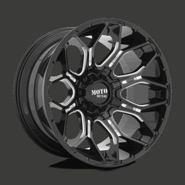 Felga aluminiowa MO808 SNIPER Gloss Black Milled MOTO METAL