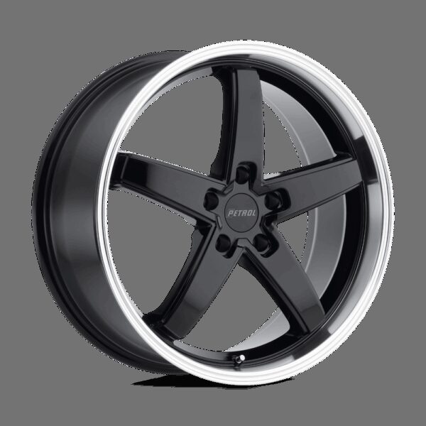Felga aluminiowa P1B Gloss Black W/ Machined Cut Lip PETROL