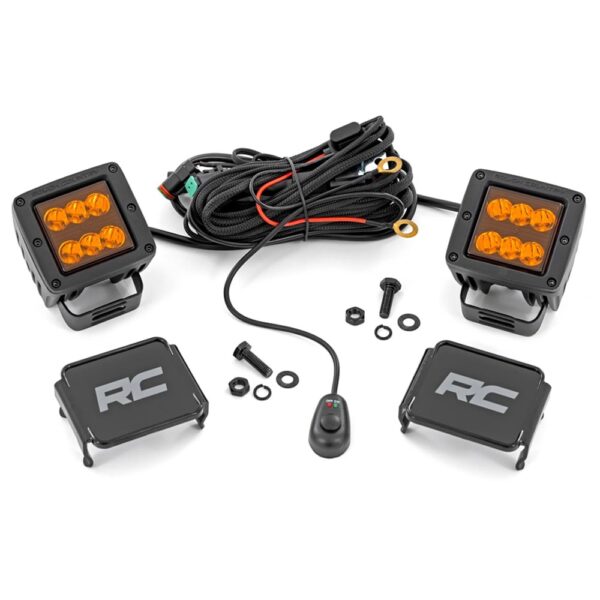 Lampy LED 2″ kwadratowe amber spot Rough Country