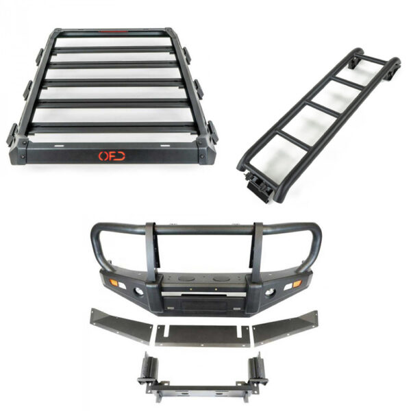 Zderzak przód + bagażnik dachowy + drabina OFD