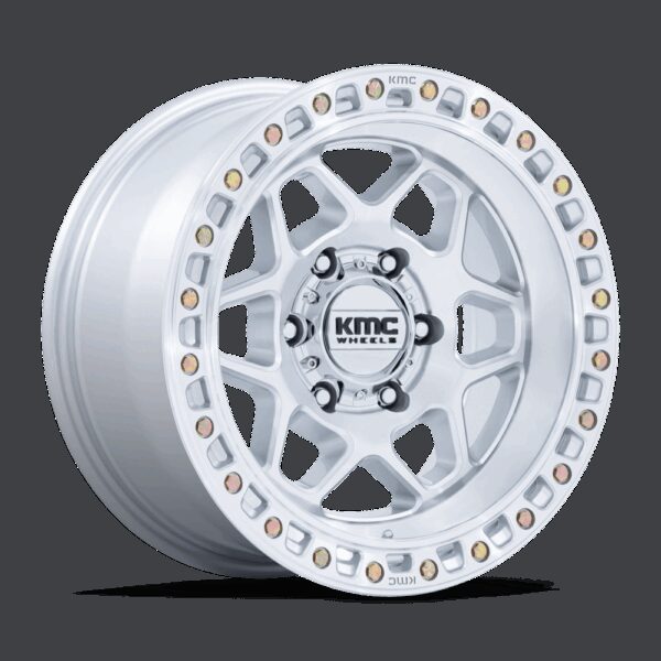 Felga aluminiowa KM553 TORX Gloss Silver W/ Machined Face KMC