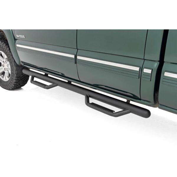 Progi, stopnie boczne czarne Rough Country Nerf Steps