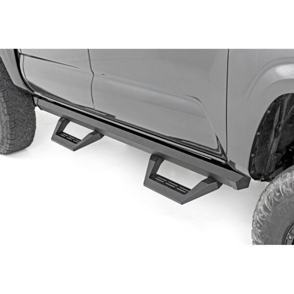 Progi, stopnie boczne regulowane aluminiowe Rough Country SRX2 Double Cab