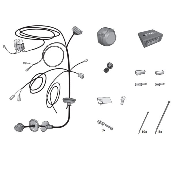 Wiązka przewodów do mocowania haka 13 PIN HAK-SYSTEM