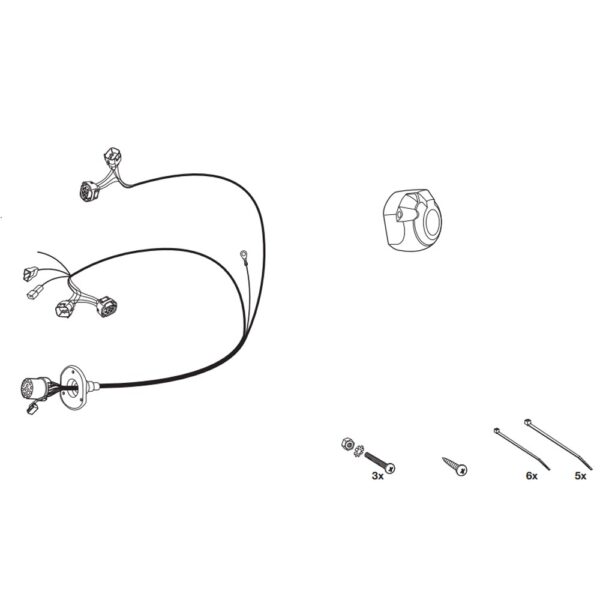 Wiązka przewodów do mocowania haka 13 PIN HAK-SYSTEM