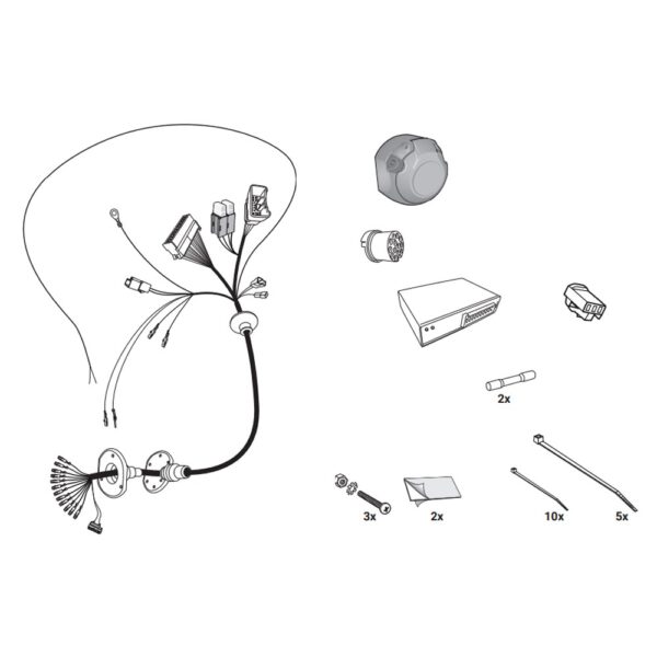 Wiązka przewodów do mocowania haka 13 PIN HAK-SYSTEM