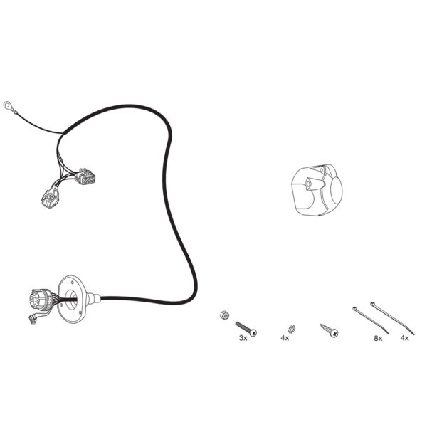 Wiązka przewodów do mocowania haka 7 PIN HAK-SYSTEM