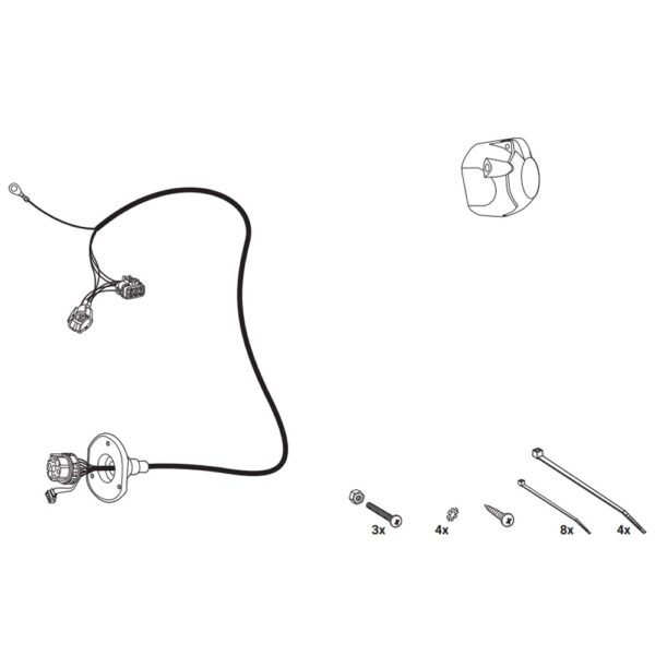 Wiązka przewodów do mocowania haka 7 PIN HAK-SYSTEM